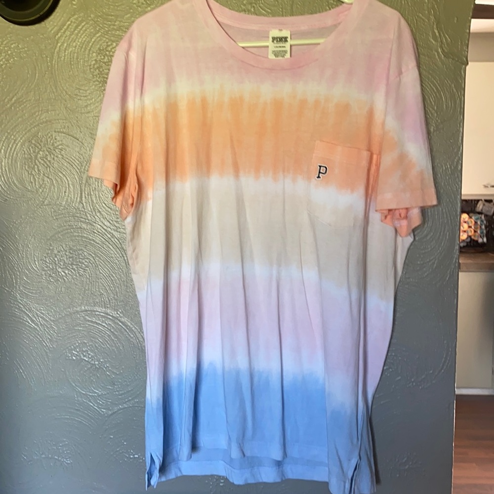 Tie dye pink Victoria secret tee